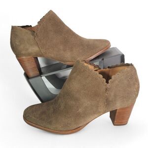 Jack Rogers Marianne Suede Ankle Booties Brown Women's‎ 6M